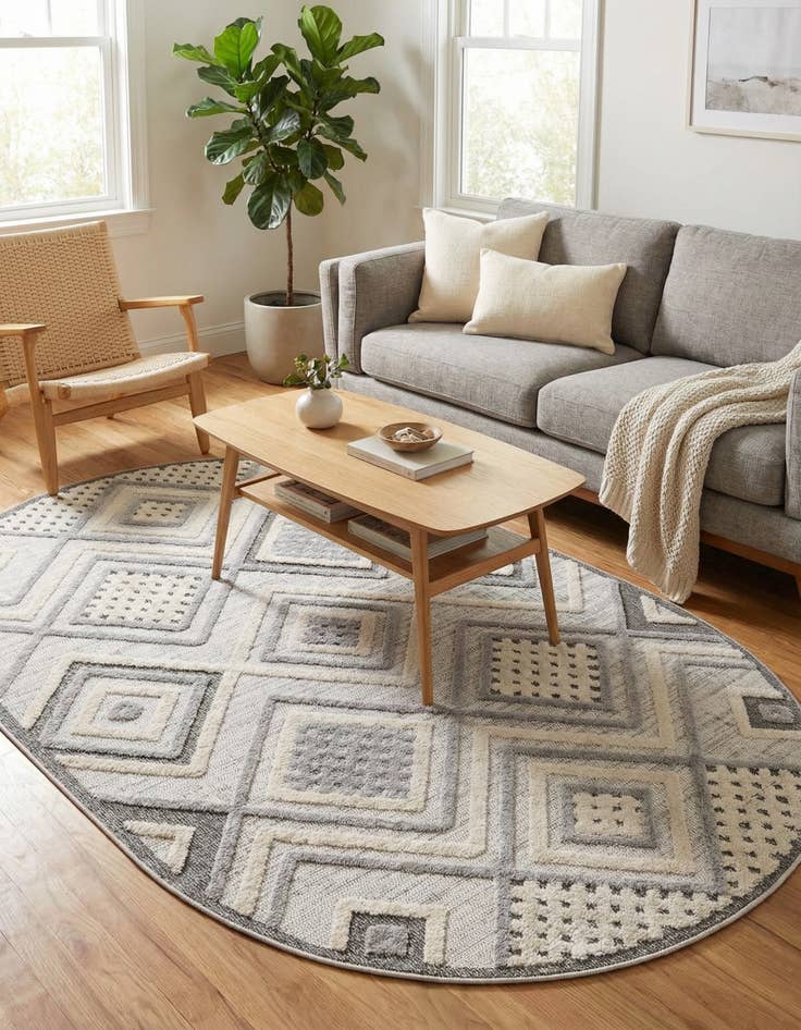 Detail image of 5' 3 x 8' Arlo Oval Rug