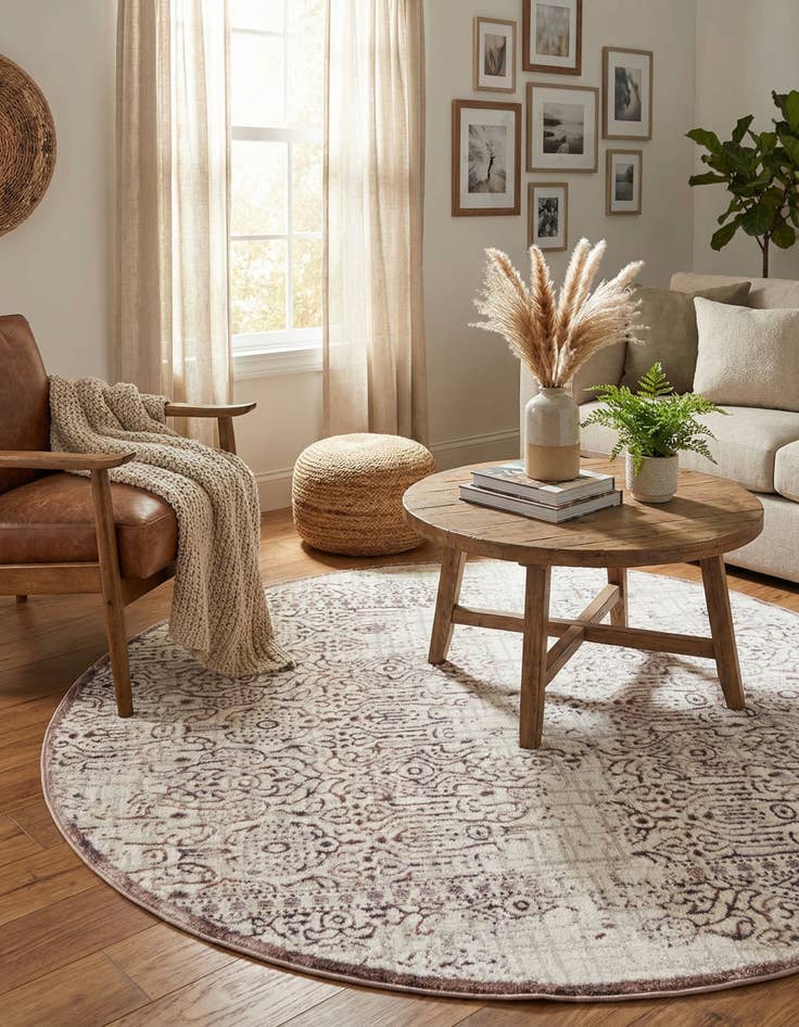 Detail image of  5' 3 x 5' 3 Derbyshire Round Rug