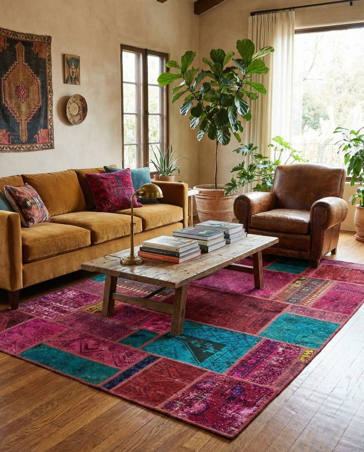 Detail image of 5' 6 x 7' 7 Hand Knotted Ultra Vintage Persian Wool Rug