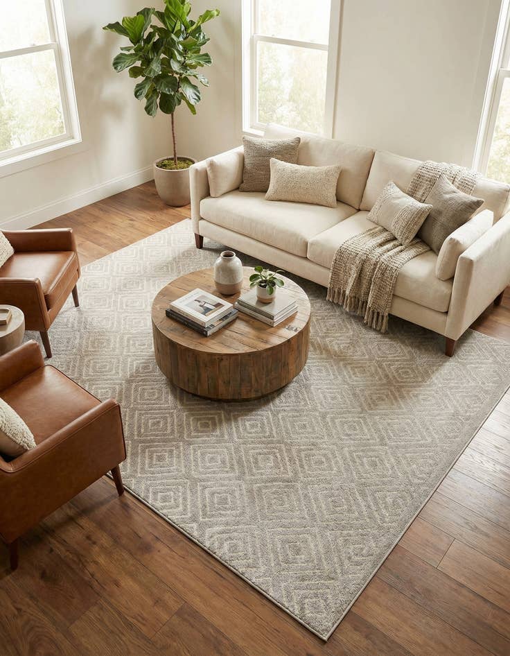 Detail image of  7' 10 x 10'  Washable Sabrina Soto Indoor / Outdoor Rug