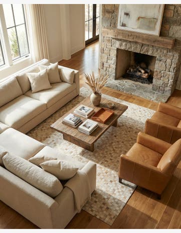 8' 1 x 9' 11 Cowhide - Patchwork Rug