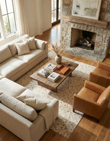 8' 1 x 9' 11 Cowhide - Patchwork Rug