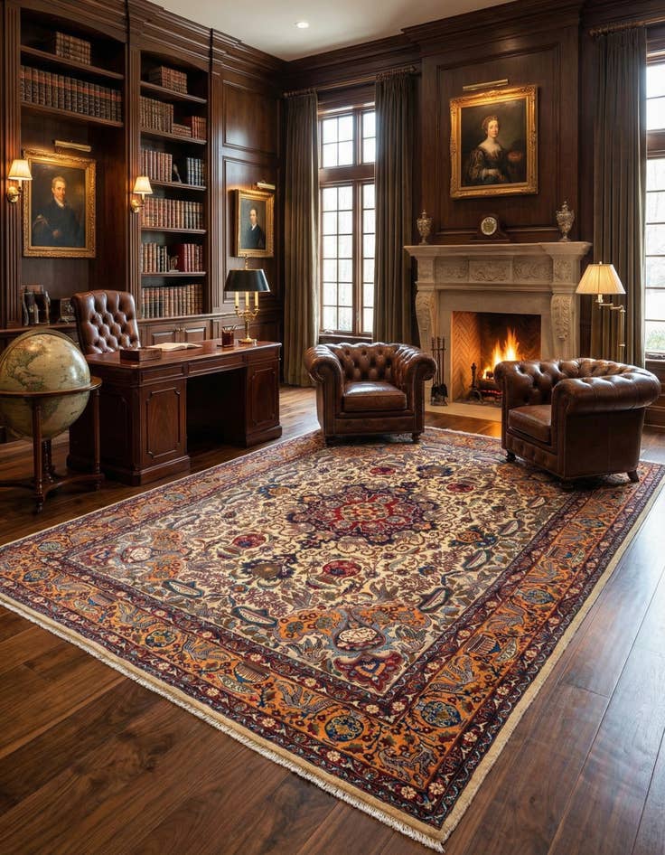 Detail image of 10' x 12' 8 Kashmar Wool Rug