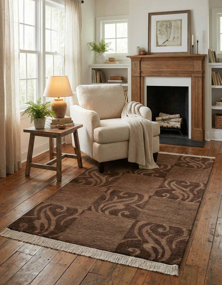 Detail image of 2' 7 x 5'  Hand Knotted Darya Wool Rug