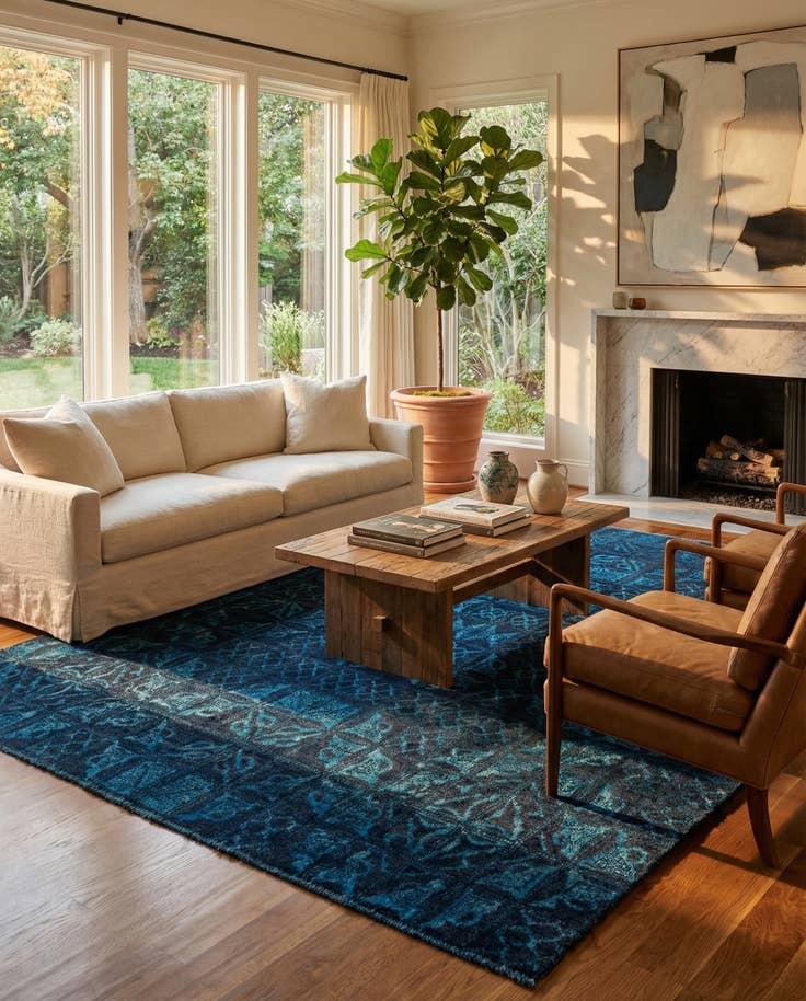 Detail image of 8' x 10' Hand Knotted Darya Rug