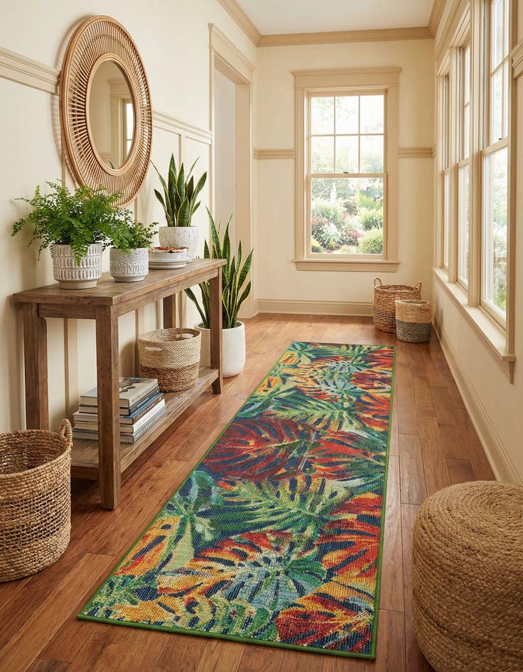 Detail image of 2' 7 x 12'  Washable Baja Indoor / Outdoor Runner Rug