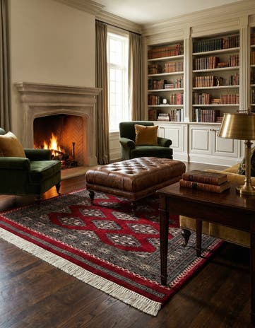 4' 2 x 6' 7 Hand Knotted Bokhara Oriental Wool Rug