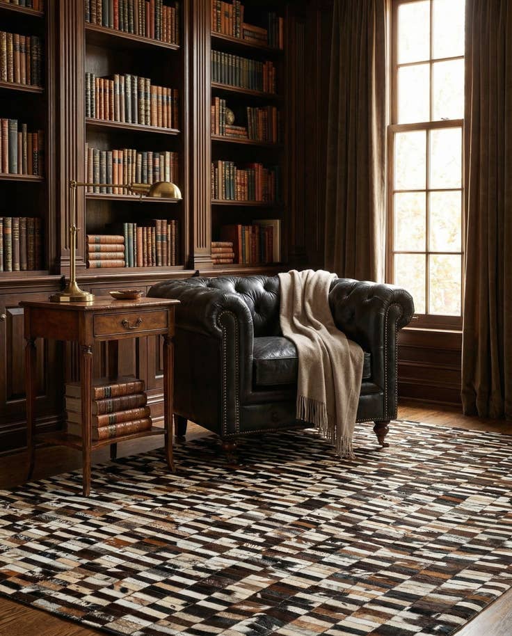 Detail image of 5' 2 x 7' 11 Cowhide - Patchwork Rug
