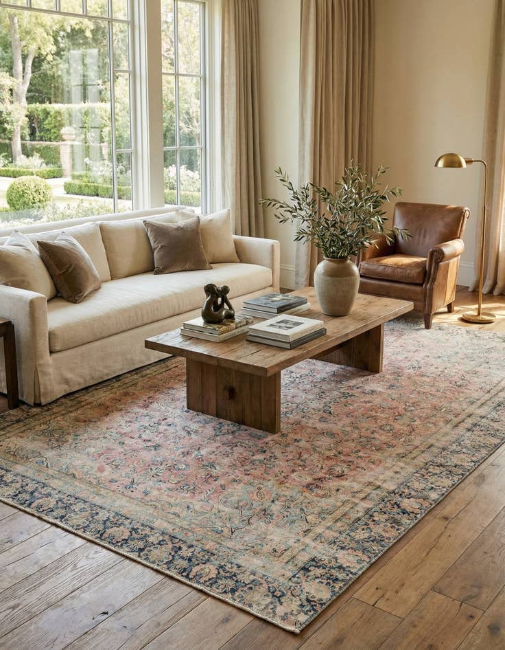 Detail image of 7' 4 x 11' 4  Hand Knotted Ultra Vintage Persian Wool Rug