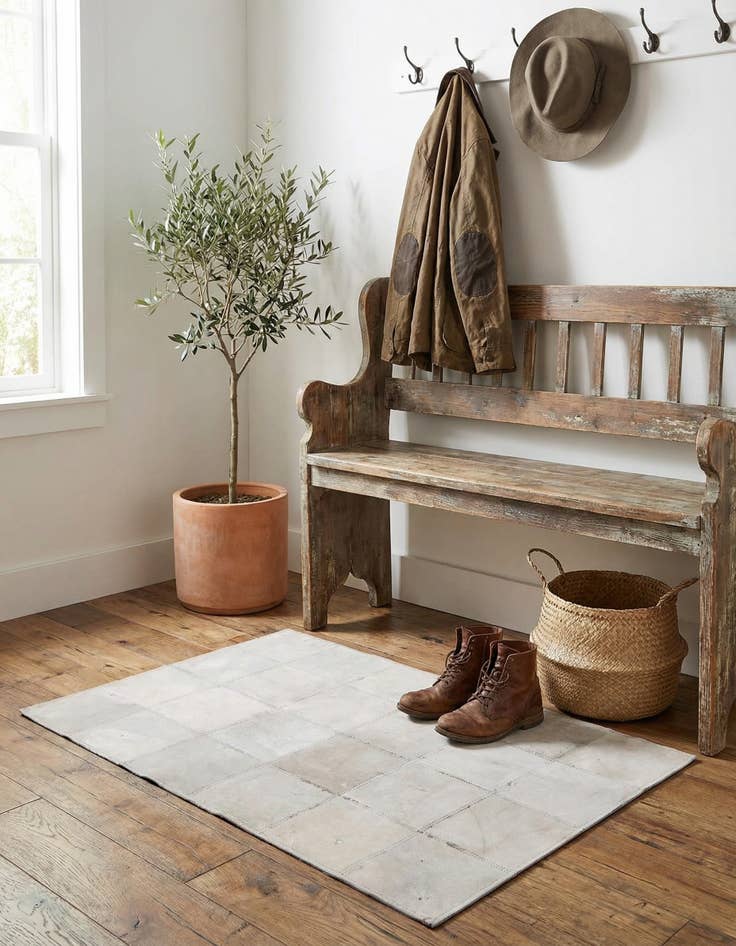 Detail image of 2' x 3' Cowhide Leather Rug