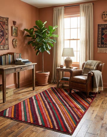 4' x 6' Hand Knotted Balouch Wool Rug