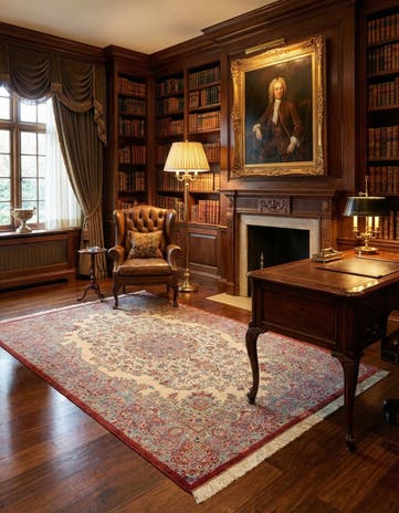 4' 4 x 6' 6 Ghom Silk Rug