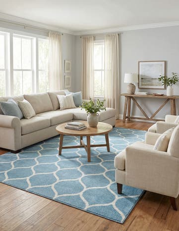 9' x 12' Lattice Frieze Rug