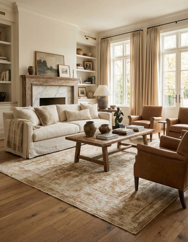 Detail image of  6' 6 x 9' 4  Hand Knotted Ultra Vintage Persian Wool Rug