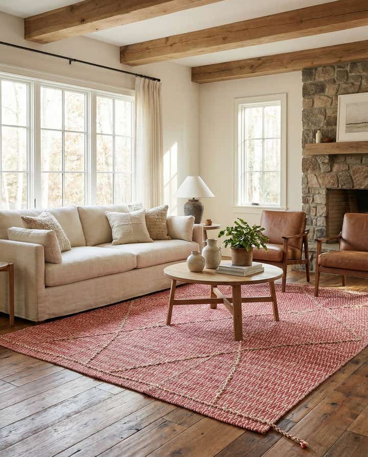 6' 1 x 8' 6 Hand Knotted Moroccan Wool Rug