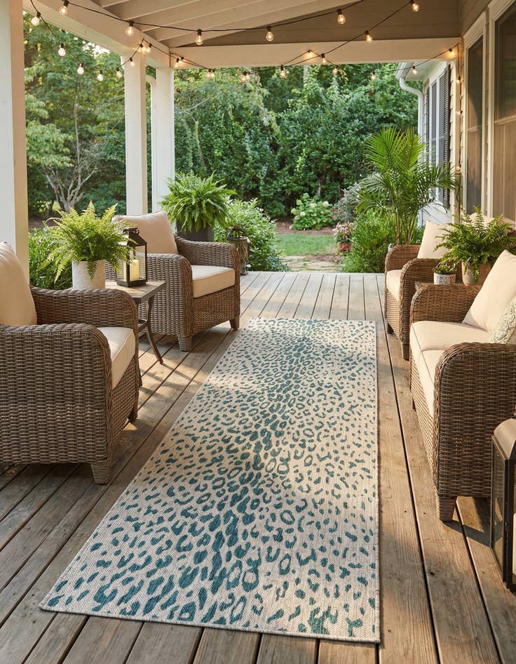 Detail image of 2' 7 x 10'  Washable Safari Indoor / Outdoor Runner Rug