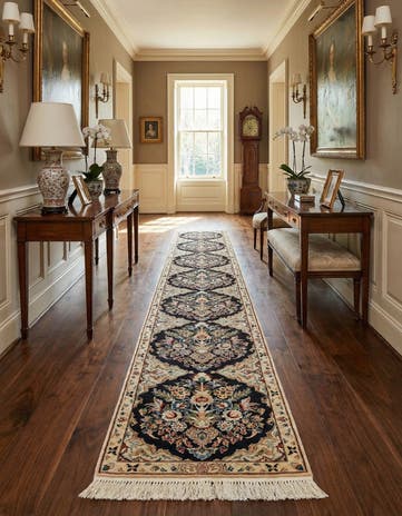 1' 3 x 9' 8 Hand Knotted Nain Rug