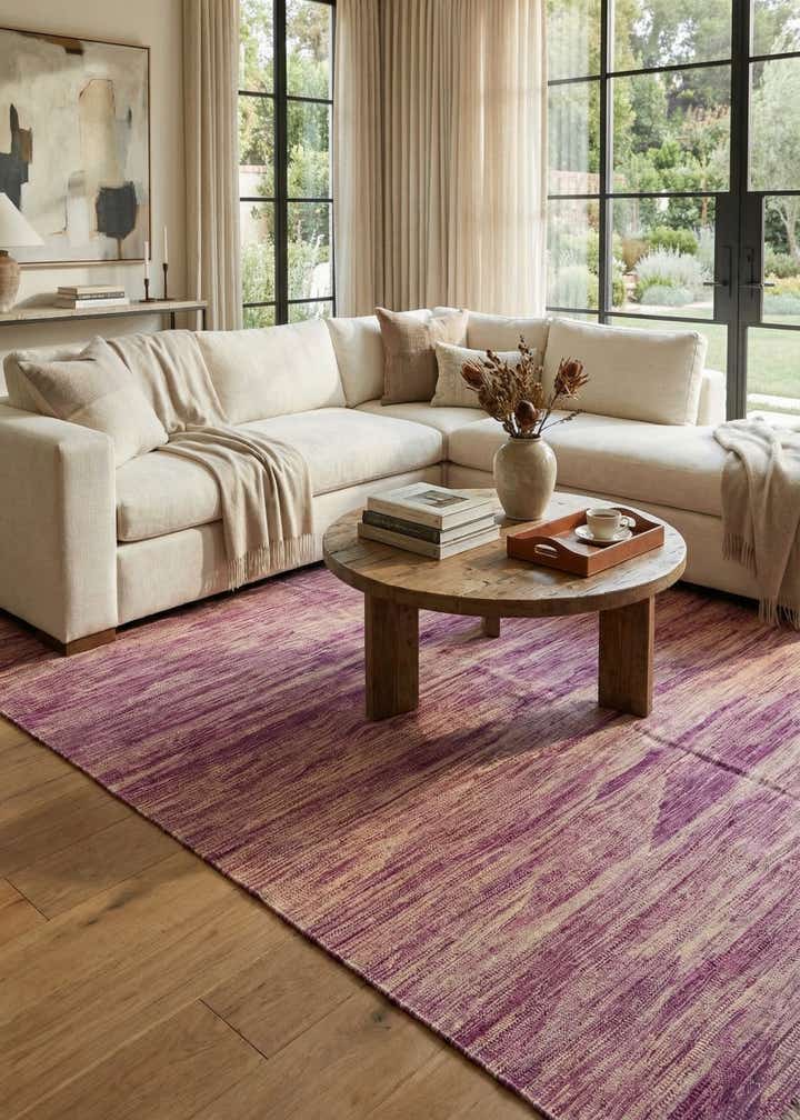 5' 7 x 8' Hand Woven Kilim Modern Wool Rug
