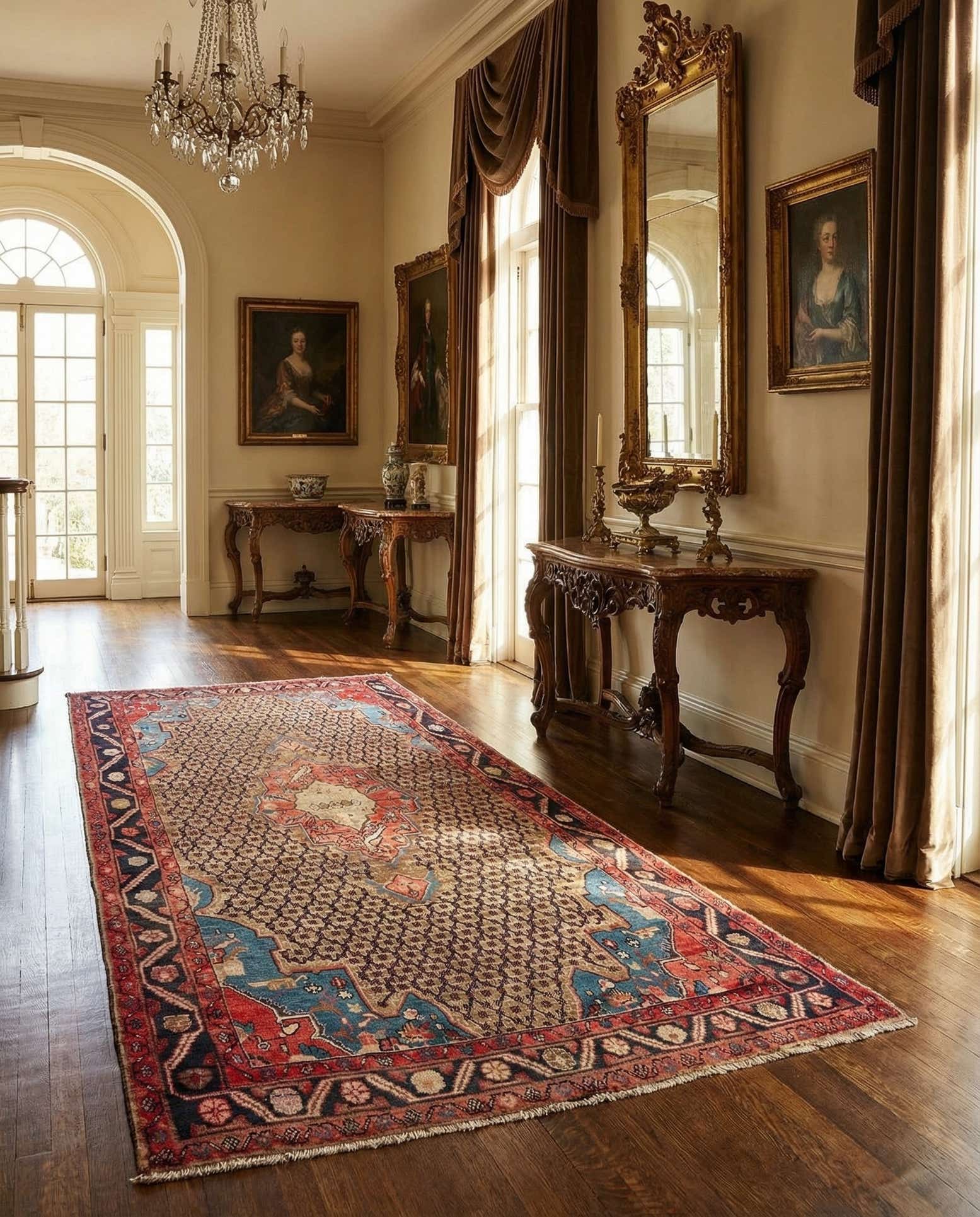 5' 1 x 10' 2 Hamedan Wool Runner Rug