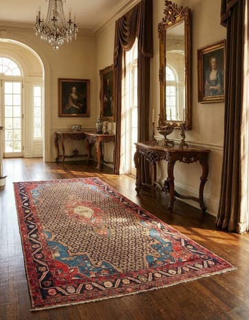 5' 1 x 10' 2 Hamedan Wool Runner Rug