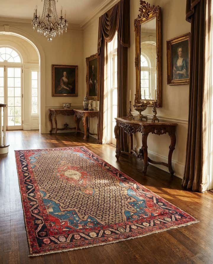 5' 1 x 10' 2 Hamedan Wool Runner Rug