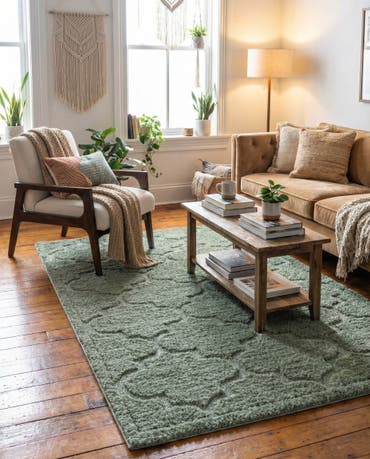  4' x 6' Lattice Shag Rug