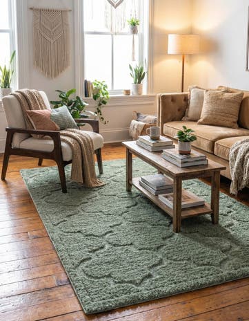 4' x 6' Lattice Shag Rug