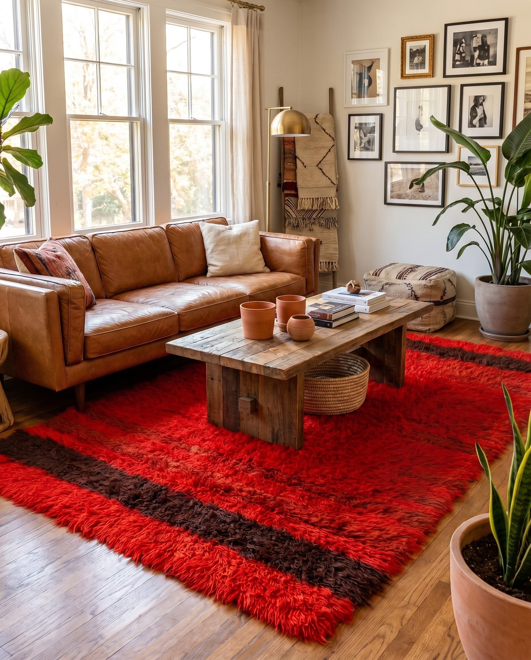 4' 8 x 6' 6 Hand Knotted Moroccan Wool Rug