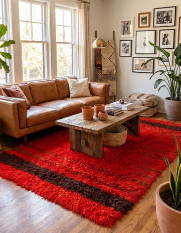 4' 8 x 6' 6 Hand Knotted Moroccan Wool Rug