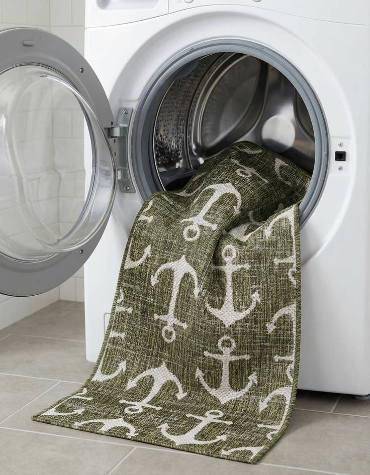 Detail image of  2' x 8'  Washable Coastal Indoor / Outdoor Runner Rug