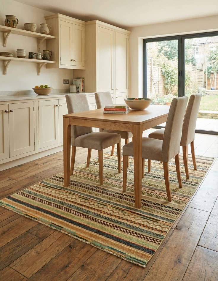 Detail image of 3' 11 x 5' 10  Hand Knotted Modern Ziegler Rug