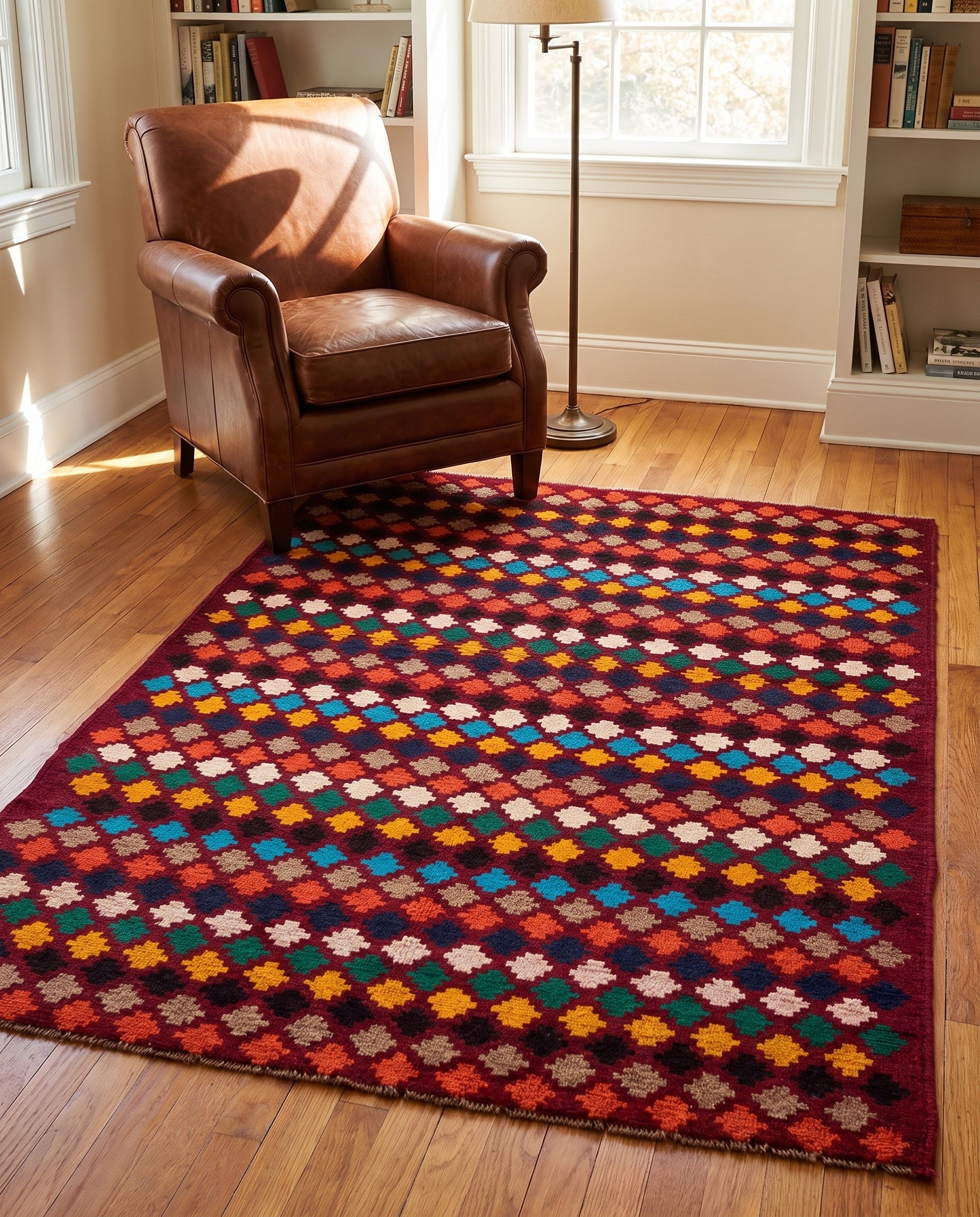 4' x 5' 9 Hand Knotted Balouch Wool Rug
