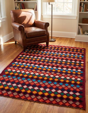 4' x 5' 9 Hand Knotted Balouch Wool Rug