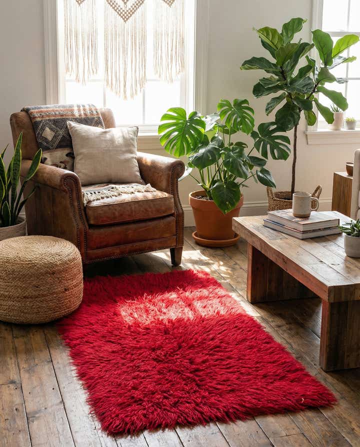 2' 4 x 4' 9 Hand Knotted Moroccan Wool Runner Rug