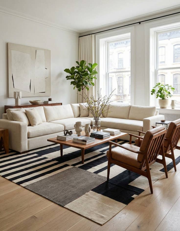 Detail image of 8' 5 x 9' 6  Hand Woven Kilim Modern Wool Rug