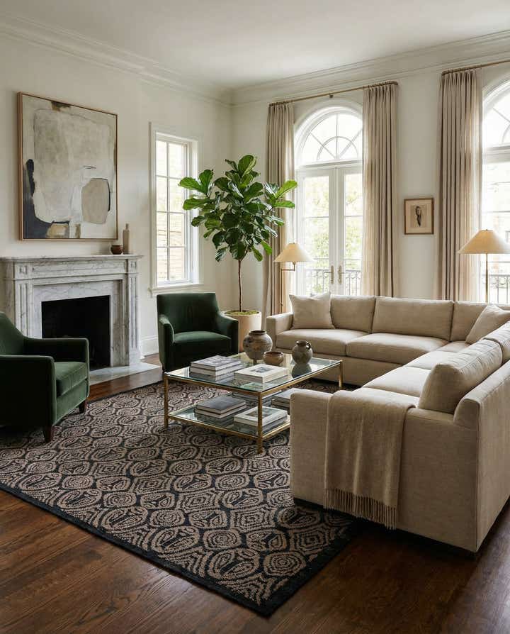 9' 10 x 14' 1 Hand Knotted Darya Wool Rug
