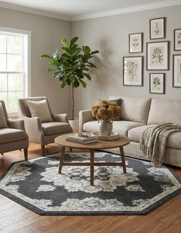 Charcoal Parker Octagon Rug
