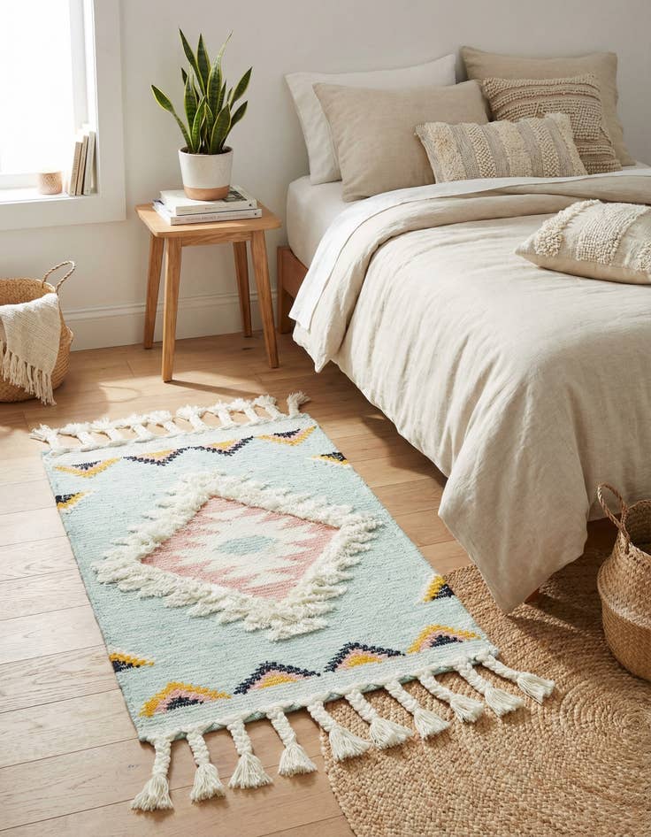 Detail image of 2' x 3' 1  Hand Woven Arizona Wool Rug