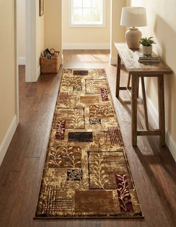 Beige Cafe Runner Rug