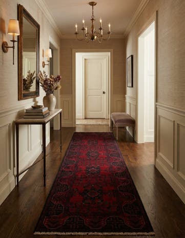 2' 7 x 9' 3 Hand Knotted Khal Mohammadi Wool Runner Rug
