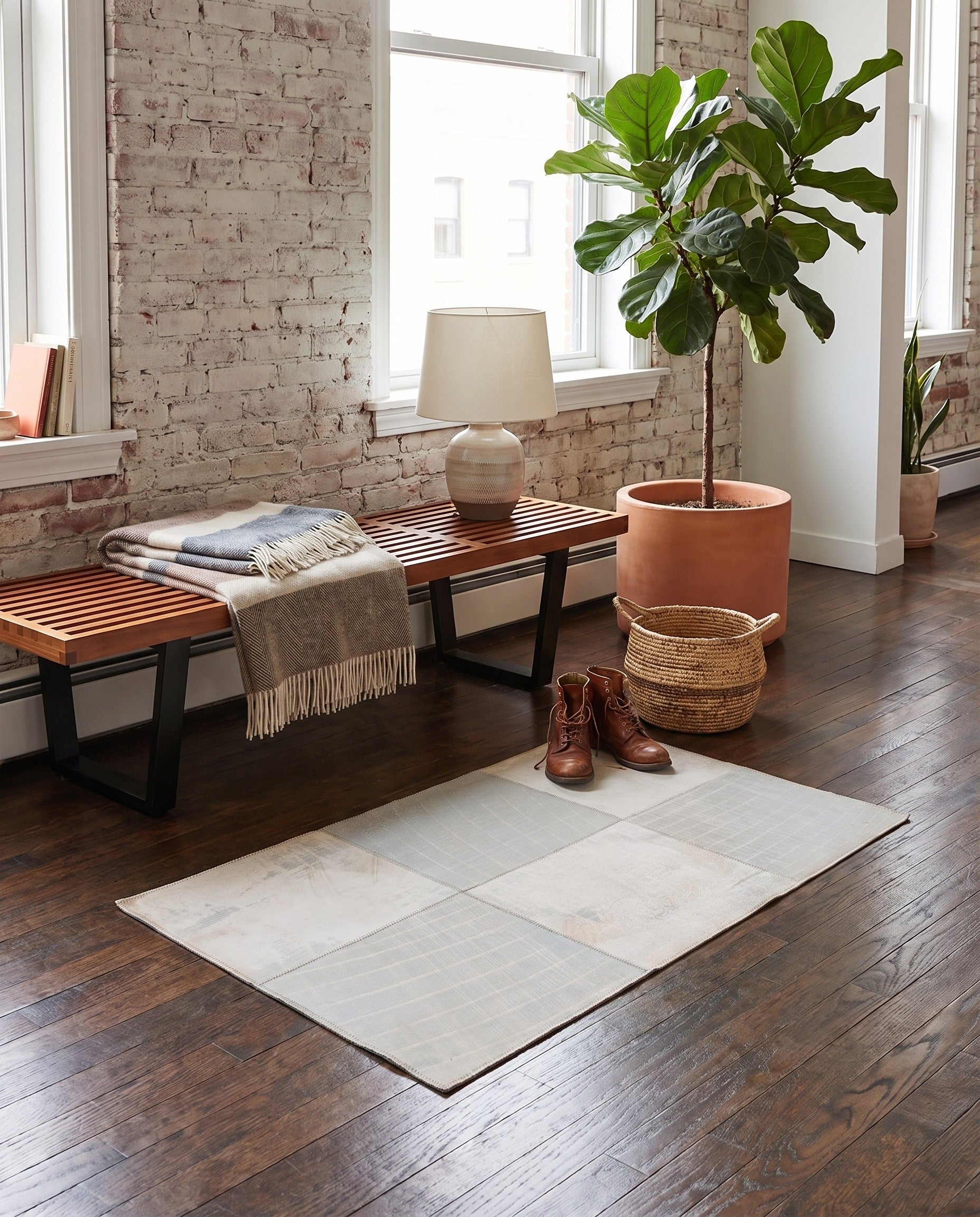 2' x 3' Cowhide Leather Rug