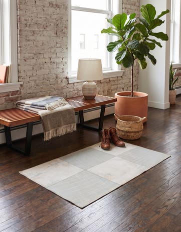 2' x 3' Cowhide Leather Rug