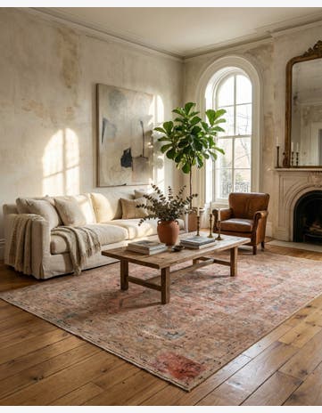 6' 6 x 9' 6 Hand Knotted Ultra Vintage Persian Wool Rug