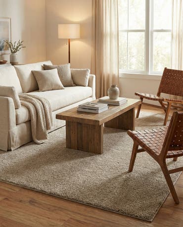  8' x 10' Solid Shag Rug