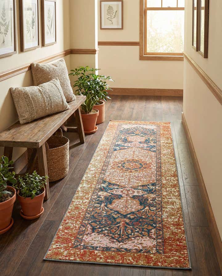 2' x 6' Easy-Clean Traditional Indoor / Outdoor Runner Rug