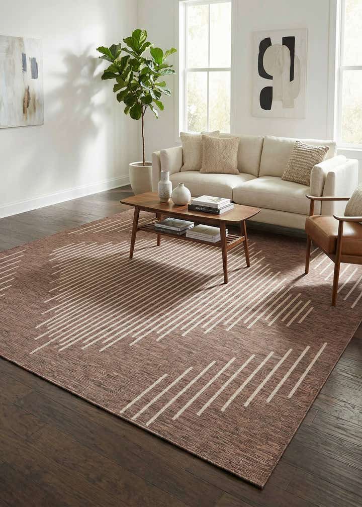 10' 8 x 10' 8 Easy-Clean Modern Indoor / Outdoor Square Rug