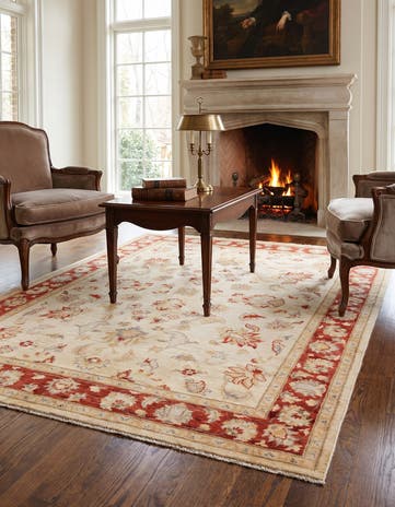 4' 10 x 6' 7 Hand Knotted Ziegler Rug