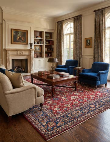 7' 10 x 11' 1 Sarouk Wool Rug