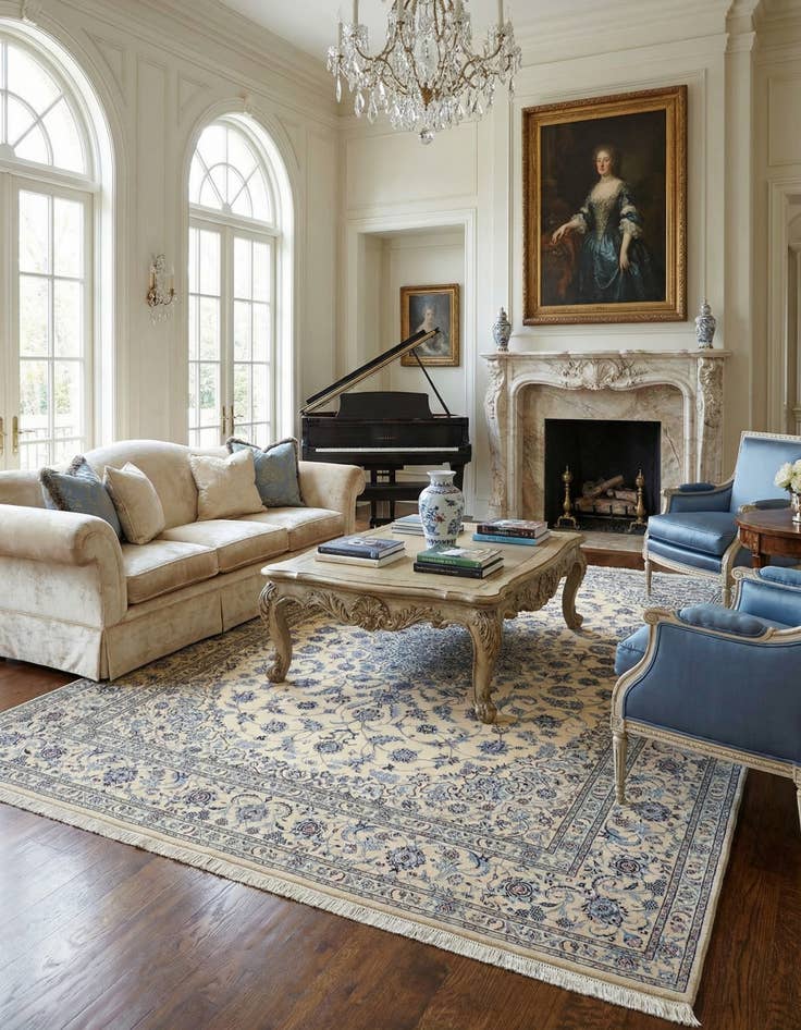 Detail image of 8' 6 x 12' Nain Rug