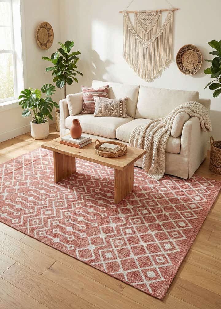 7' x 10' Easy-Clean Trellis Indoor / Outdoor Rug